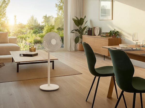 Bild vom Ventilator Finn in weiss im Wohnzimmer