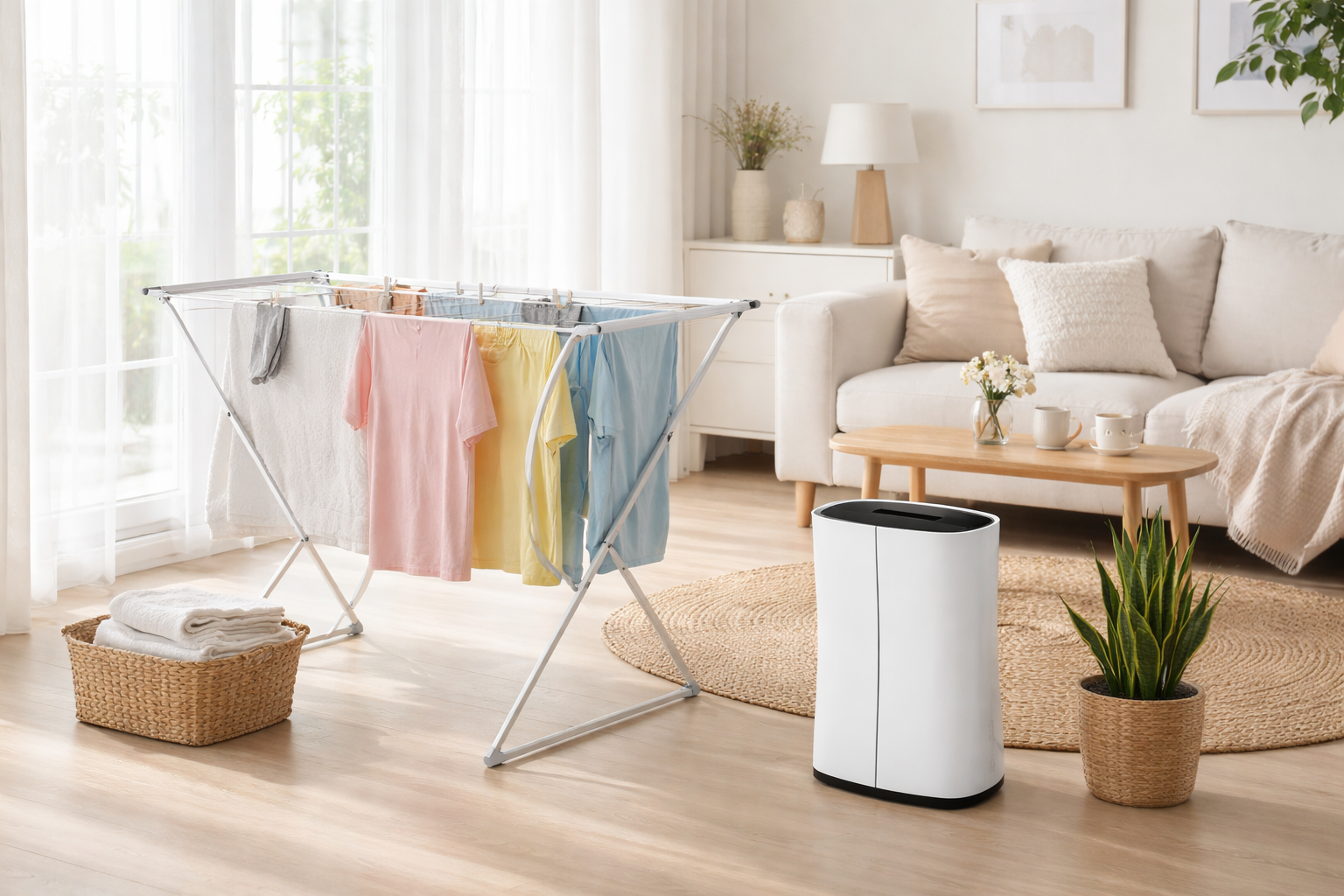 Luftentfeuchter im Wohnzimmer